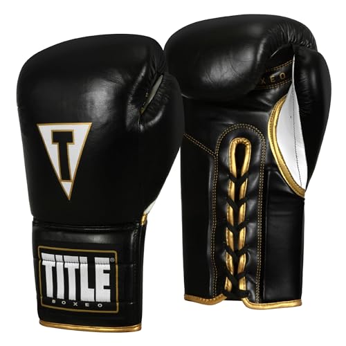 Title Boxeo Mexican Leather Lace Training Gloves Quatro - size: 16 oz