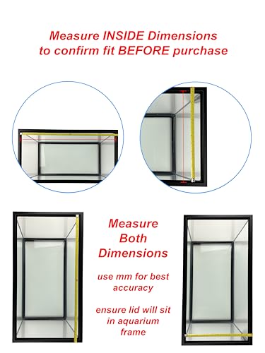 H2Pro Glass Canopy Aquarium Lid for Fresh & Saltwater Fish Tanks (30GT for Aqueon & Marineland 20 Long Aquariums) - color: 30GT for Aqueon & Marineland 20 Long Aquariums