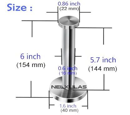 Brushed Stainless Steel Bath Towel Hooks Single Super Heavy Duty Wall Mount Hook, Coat Hook (6", 4 PCS) - size: 6" , 4 PCS