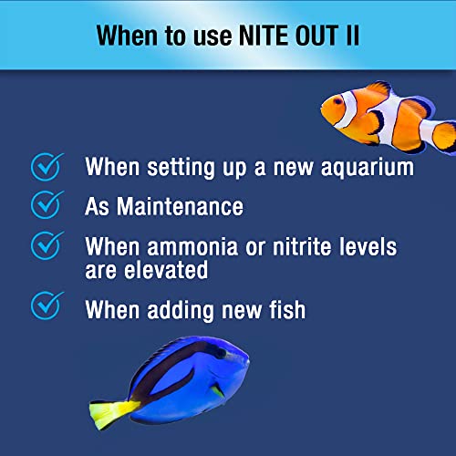 MICROBE-LIFT Nite-Out II Aquarium Bacteria for Start-up, Instantly Cycle Aquariums, Add Fish on Day 1, Rapid Ammonia and Nitrite Reducer for Freshwater & Saltwater Fish Tank, 4 Ounces (NITEH04) - size: 4 Ounces