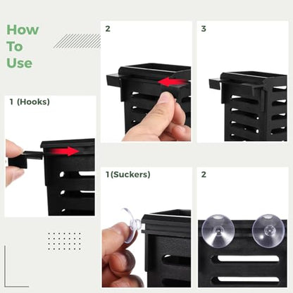 8 Pack Aquarium Plant Holder with Hooks and Suction Cups, Hanging Rimmed Tank Plant Pot Aquarium Planter Cups, Aquatic Planter Cups for Fish Tank Aquaponic Aquascape Decoration