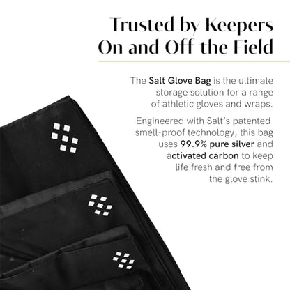 Salt Glove Bag Smell-Proof Durable Odor Containing Bag for Gloves - Extra Large - Water-Resistant and Easy to Clean - Black - size: XL