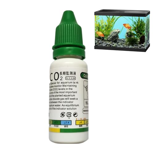 Aquatic CO2 Glass Drop Checker - Fish Tank Test CO2 Kit, Aquatics Co2 Drop Checker Solution, Functional Aquarium co2 kit, quickest co2 Drop Checker for CO2 System, Aquarium Tank - color: Test solution