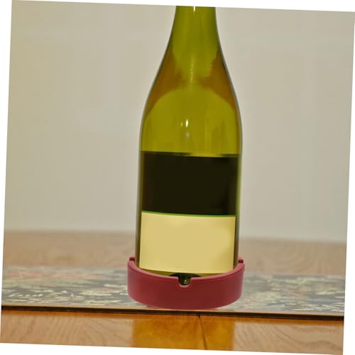 BESTYASH Non Slip Silicone Mat for Wine Bottles Reusable Glass Bottle Holder Slip Coaster for Beer Elegant Design for Home Bar and Party Food Grade Silicone Inner