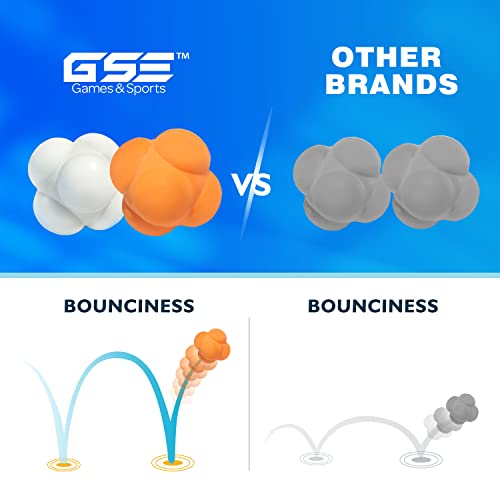 GSE Sports Reaction Balls for Field Training, Agility Trainer for Baseball - color: White, style: 3-Pack