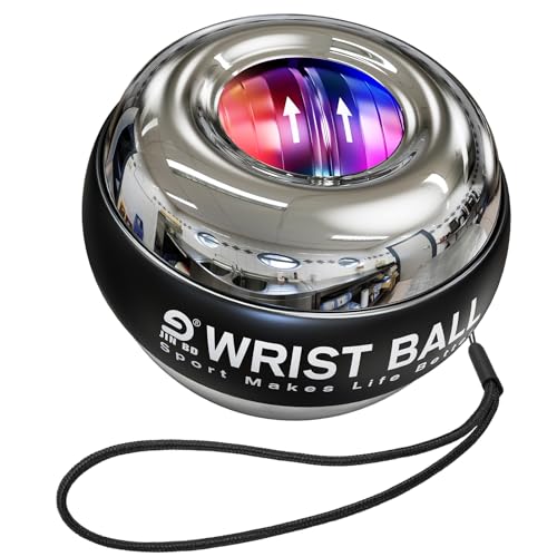 JIN BD Auto-Start Wrist Ball – GYRO Ball Trainer - color: Silver-Metal