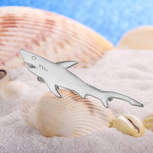 HAWSON 2/2.2 Inch Various Tie Clips for Men Unique, Personalized Novelty Tie Bars Pins Tacks, Funny Theme Wedding Holiday Gifts for Husband Groomsmens - style: Shark