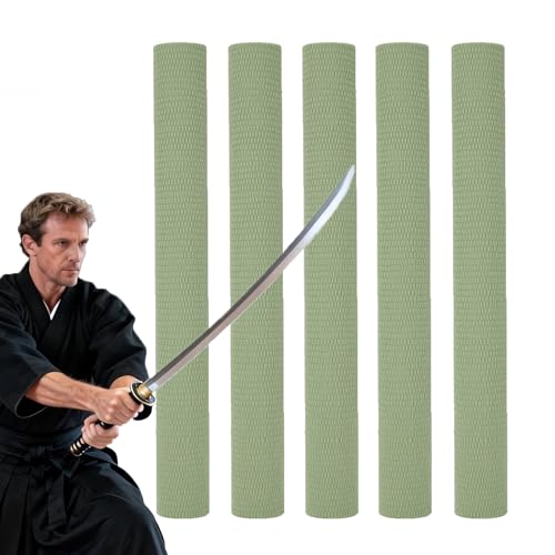 5PCS Tameshigiri Tatami Mat - Authentic Japanese Straw Cutting Mat, 79 x 34 Inch, Pre-Rolled, Made of 100% Igusa (Soft Rush) for Katana Sword Practice, Ideal for Iaido & Samurai Martial Arts Training