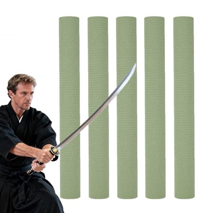 5PCS Tameshigiri Tatami Mat - Authentic Japanese Straw Cutting Mat, 79 x 34 Inch, Pre-Rolled, Made of 100% Igusa (Soft Rush) for Katana Sword Practice, Ideal for Iaido & Samurai Martial Arts Training
