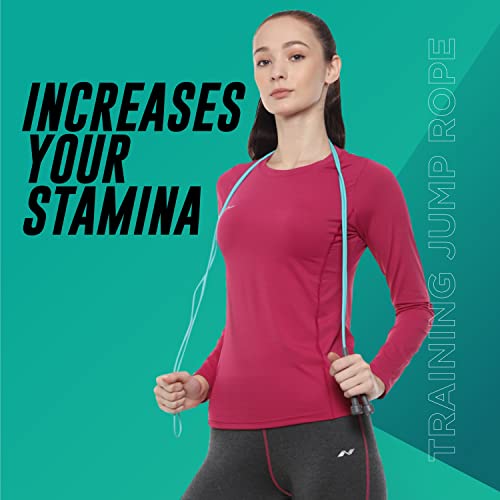 NIVIA Skipping Rope for Weight Loss & Cardio | Adjustable Jump Rope for Home Workout, Gym, Boxing & CrossFit | Smooth Rotation, Anti-Slip Handles - color: Green