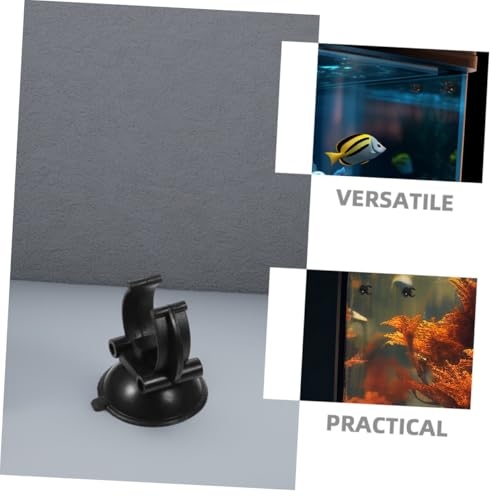 Yardwe 12pcs Aquarium Suction Cups with Clips for Fish Tank Hose Tubes Replacement Holders for Pump and Heater Black Suction Clip Organizers for Air Hose Accessories