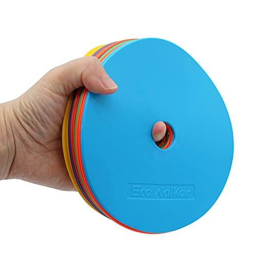 6inch Non-Skid Flat Cone Spot Markers for Sports Speed Agility Training - style: With hole