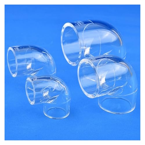 16~50mm Acrylic 90° Elbow Transparent Tube Fittings Aquarium Water Pipe Connector Garden Irrigation Joint Fish Tank Accessories(Inner Dia 50mm)