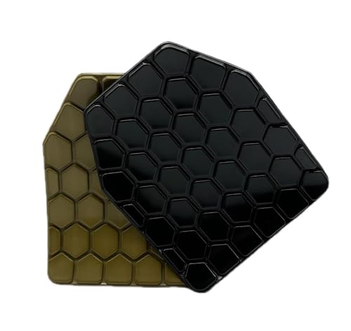 Tactical Airsoft Plates Non-Newtonian Vest Inner Liner Shock Plates Boxing Body Protector Back Thoracic protection - color: Black