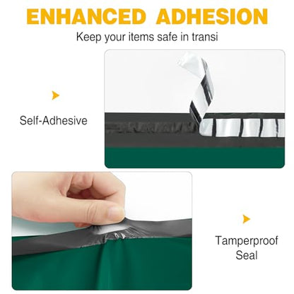 Poly Mailers 14.5x19 Inch 100pcs Shipping Bags Ultramarine Green Shipping Envelopes Self Seal Mailers Bags Waterproof and Tear-Proof Packaging Bags