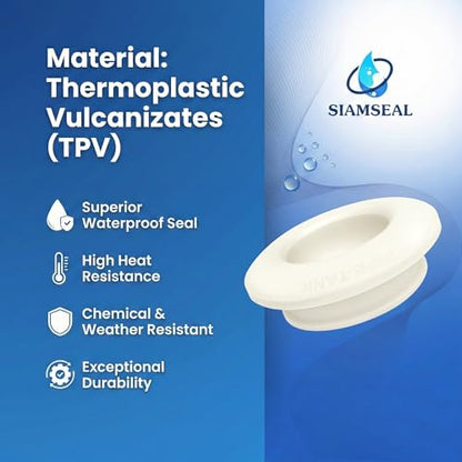 1 inch Hydroseal flexible tank adapter TPV Grommet bulkhead connector, Leak-Proof aquarium bulkhead fitting for 1'' PVC Pipe, Tanks, Hydroponics, Aquaculture, Filtration & Drainage, No-Glue Push-Fit - size: 1 inches-12Pcs