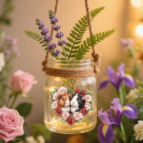 Peacoblue 18 Sheets Rub on Transfers for Crafts, Guinea Pig 3.6"x3.9" UV DTF Cup Wraps Waterproof Rub on Cold Transfers Stickers for Wood Glass Metal Cup Tumblers Mirrors Mugs Home Decor - style: Guinea Pig