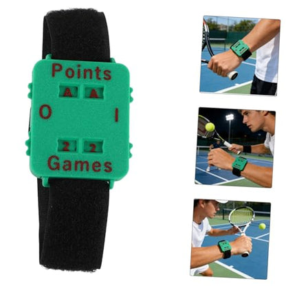 Ciieeo Portable Tennis Score Counter Wristband Manual Golf Stroke Keeper Green Sports Training Equipment