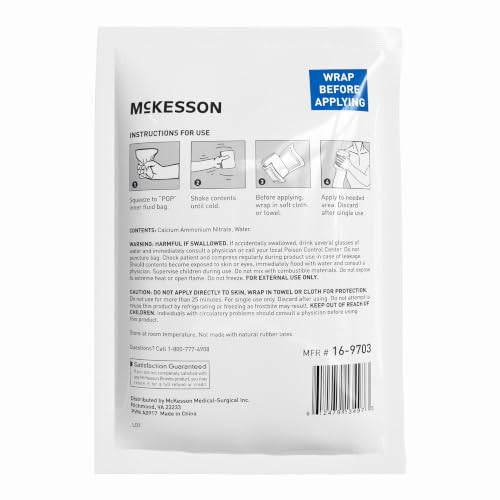 McKesson Instant Cold Packs, Pain Relief, Swelling, 6 x 9 in - size: 6 x 9 Inch (24 Count)