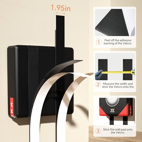 WESING Wall Focus Target Punch Boxing Bag Mat for Martial Arts - color: Black/Golden Velcro, size: 9.84"*9.84"*3.15"