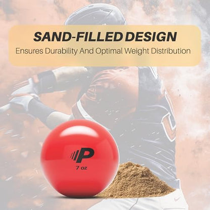 Premier Pitching Plyo Training Ball for Baseball and Softball | PVC shell plyo ball for warmups, arm care, command work, and throwing mechanics - size: 7oz