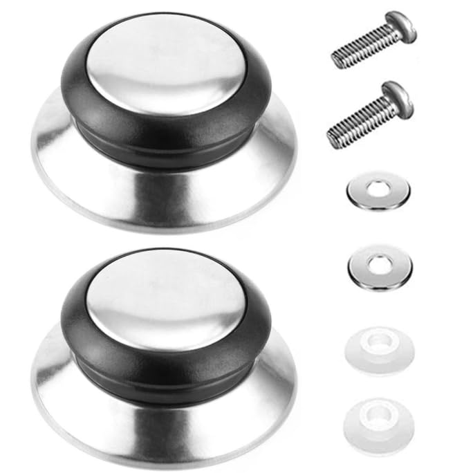 2 PCS Pot Lid Top Replacement Knob -Heat Resistant, Universal Kitchen Cookware Lids Knob,Replacement Holding Handle Knobs for Casserole Kettle Cover Glass Saucepan Lid