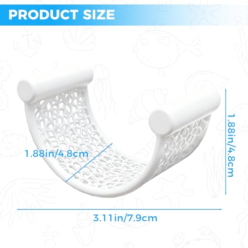 Betta Fish Hammock, White U Shape Betta Hammock, Betta Bed for Small Fish, Fish Tank Decoration, Betta Fish Tank Accessories for Shrimp and Bettas