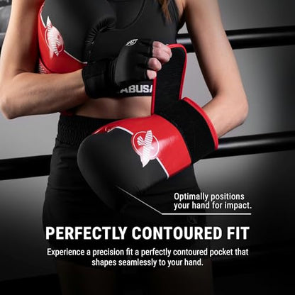 Hayabusa Sport Boxing Gloves - Dual-Splinted - color: Red / White, size: 14oz