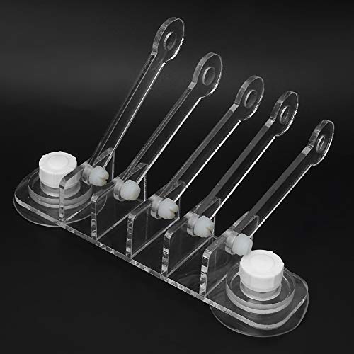 Acrylic Transparent Five Claw Life Tree Frag Rack Base, SPS Holder with 5 - Hole Design, 180 - Degree Adjustable Arms and Strong Suction Cup for Reef Aquarium