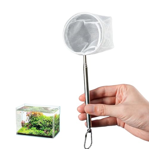 Extendable Fish Handling Tool with Ergonomic Grip Stable Construction Fishing Net for Aquariums and Fishtanks Fish Catcher - color: Circular, size: Small