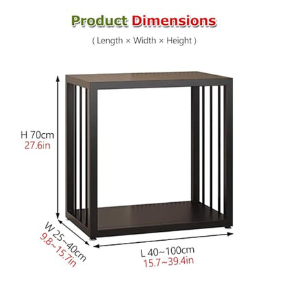 Aquarium Stand, Heavy-Duty Fish Tank Base, Non-Slip Feet, Carbon Steel Construction, No Assembly Required, Perfect for Living Rooms, Balconies, and Home Offices(Black,LxW40x40cm/15.7x15.7in) - color: Black, size: LxW40x40cm/15.7x15.7in