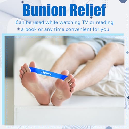 WinnerWhy 5 Pack Toe Exercise Bands Stretcher Separator Spacer,Blue - color: Blue