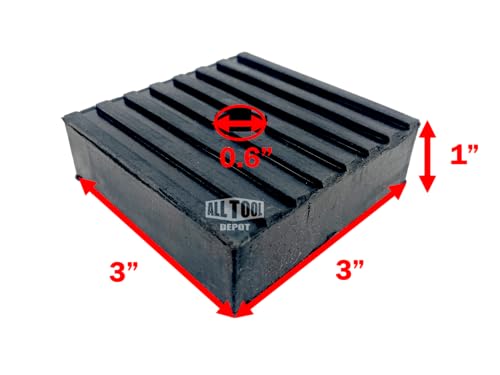 3" x 3" x 1" Super Duty All Rubber Anti Vibration Isolation Pads (8 Pack) - style: 8 Pads