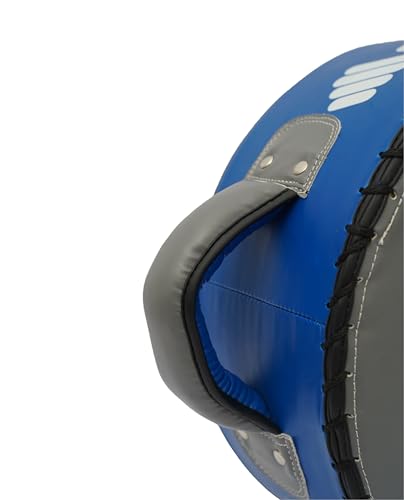 Round Boxing Pad for Men - Synthetic Leather Punching Mitts Coaching Shield - MMA Muay Thai Kickboxing Strike Pads for Karate, Training, Taekwondo, Martial Arts - color: Blue