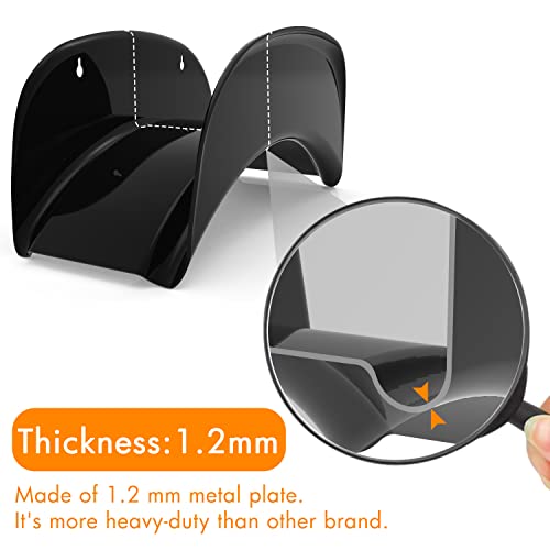 Gardzen 2-Pack Heavy Duty Hose Hanger Wall Mount, Hose Holder, Hook, Rack, Support for Outside, Black