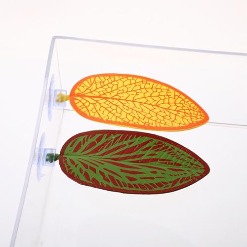 Fish Hammock,Artificial Leaf Shaped Bed Cave with Suction Cup | Betta Hammock for Aquarium | for Fish Tank Shrimp Freshwater Home Office Vacation