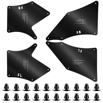 Splash Guard Fender Liner Shields, Matte Black | Compatible with Toyota Tacoma 2005-2020, Front & Rear Inner Fender Protection, Wheel Well Protection - color: for Toyota Tacoma 2005-2020