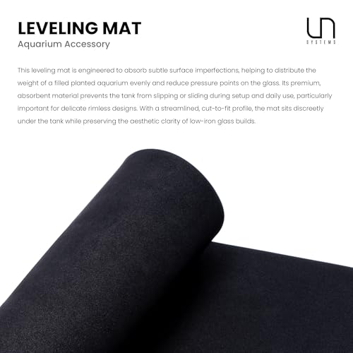 UNS Leveling Mat - 75x45cm | 29.52x17.71in, 6mm - Non-Slip Dense Foam Freshwater Saltwater Aquarium Mat for Planted Tanks, Marine Coral Reef, Turtle Reptile Enclosure, Betta Fish Shrimp Tank - Black - size: 75x45cm | 29.52x17.71"