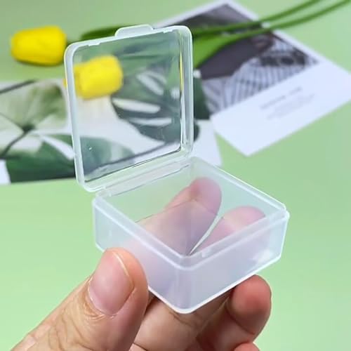 12 Pack Plastic Storage Cases with Lid, 1.5 x 1.5 x 0.71 Inch,Square Empty Clear Plastic Storage Containers for Small Items, Jewelry, Earrings, Necklace, Rings, Cosmetics, Threads, Beads, Crafts etc. - size: 1.5 x 1.5 x 0.71 Inch