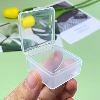 12 Pack Plastic Storage Cases with Lid, 1.5 x 1.5 x 0.71 Inch,Square Empty Clear Plastic Storage Containers for Small Items, Jewelry, Earrings, Necklace, Rings, Cosmetics, Threads, Beads, Crafts etc. - size: 1.5 x 1.5 x 0.71 Inch