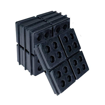 Anti Vibration Rubber Pads, 4" X 4" X 3/4" Heavy Duty Waffle Vibration Isolation Pad for HVAC, Air Compressor, Washer and Dryer, Air Conditioner Units, 4 Pack