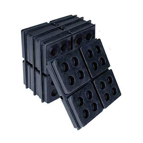 Anti Vibration Rubber Pads, 4" X 4" X 3/4" Heavy Duty Waffle Vibration Isolation Pad for HVAC, Air Compressor, Washer and Dryer, Air Conditioner Units, 4 Pack