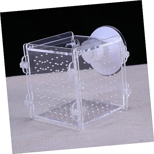 HEMOTON 2Pcs Fish Hatchery Cage Breeding Isolation Box for Aquatic Pets Incubator for Guppy and Shrimp Aquarium
