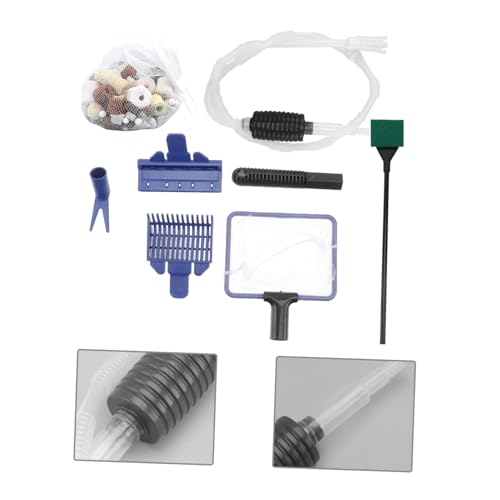 1set Fish Tank Siphon Filter Net for Water Changing Sand Washing and Dirt Removal Manual Aquarium Cleaning Tool Kit for Tanks