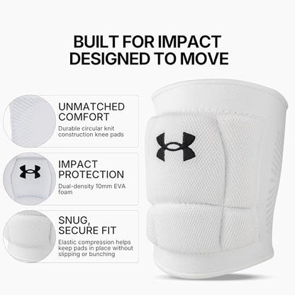 Under Armour Volleyball Knee Pads, Set of 2 - color: White, size: Adult Medium