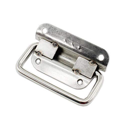 4 Pack Stainless Steel Wardrobe Handle, Foldable Boat Hatch Latch Cabinet Lifting Ring Pull Handle,Cabinet Pull Handle Accessories,Toolbox Door Chest Handle Medium - size: Medium