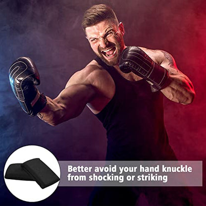 4 Pairs Knuckle Guards for Boxing Gel Hand Guard Protection Knuckle Pads for Under Hand Wraps Muay Thai Kickboxing MMA Combat Sports Men Women - color: Black White