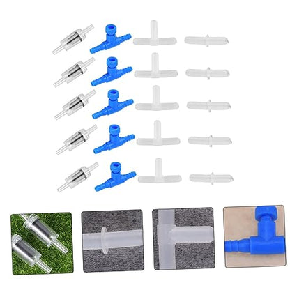 20pcs Fish Tank Air Flow Control Valves Aquarium Oxygen Shunt Head Plastic Air Flow Splitter Easy to Operate for Various Aquariums