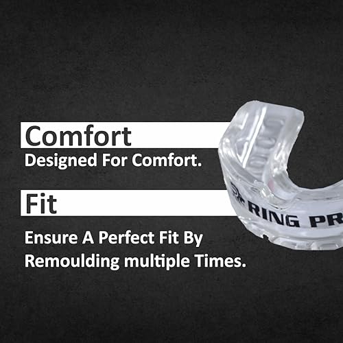 Mouth Guard for Boxing, MMA, Football, Basketball, Hockey, and All Contact Sports, Custom Fit for Adults and Youth, Teeth and Gum Protection - color: Clear