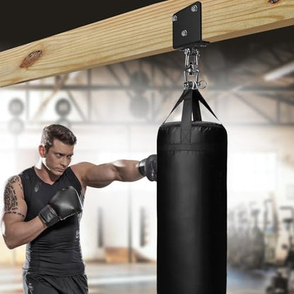 Kipika Heavy Bag Hanger Wall Mount Punching, Heavy Duty Boxing Bag Bracket for Home Gym Indoor Training, Adjustable & Rotatable Punching Bag Bracket for Boxing, Muay Thai - color: ‎H: 360° Swivel beam hanger